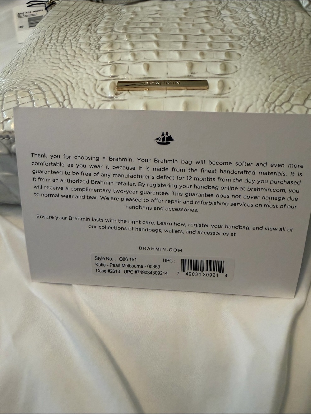 NWT Brahmin Katie Pearl Melbourne - Picture 4 of 13